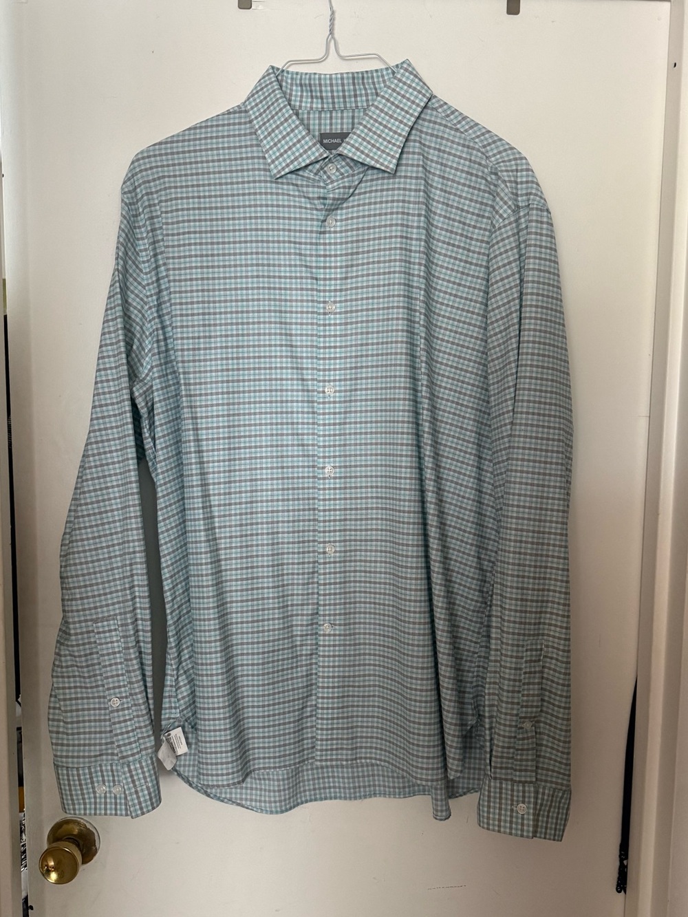 Michael Kors Men's Regular Fit Airsoft Stretch Button Down Shirt | 2XL 18 36/37